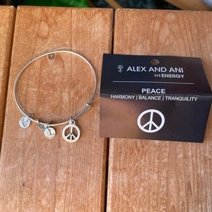 Alex and Ani Peace Sign Bracelet